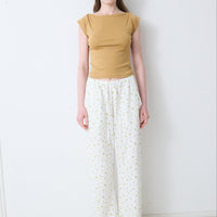 Flower Dots Cotton Easy Pants