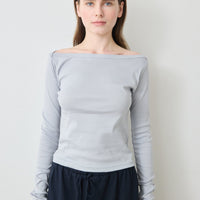 【NEW】Boat Neck Long Tee
