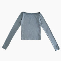 【NEW】Boat Neck Long Tee