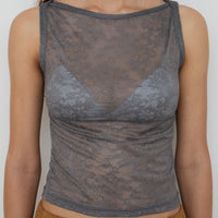 【NEW】Lace Boat Neck TankTop