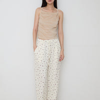 Flower Dots Cotton Easy Pants