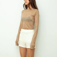 【NEW】Lace Boat Neck T-shirts