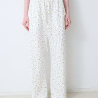 Flower Dots Cotton Easy Pants