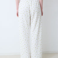 Flower Dots Cotton Easy Pants