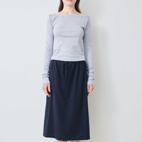 【NEW】Boat Neck Long Tee