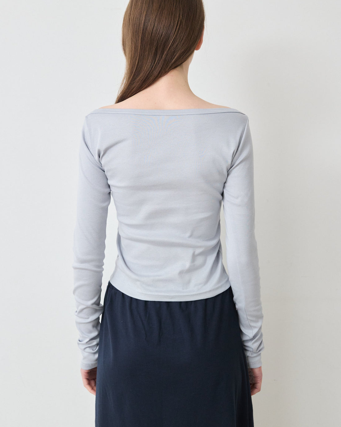 【NEW】Boat Neck Long Tee