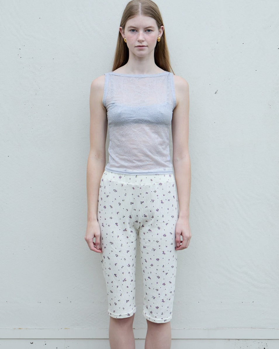 【NEW】Flower Dots Capri Leggings