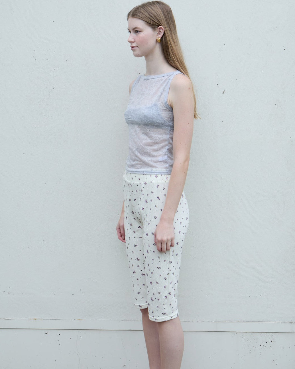 【NEW】Flower Dots Capri Leggings