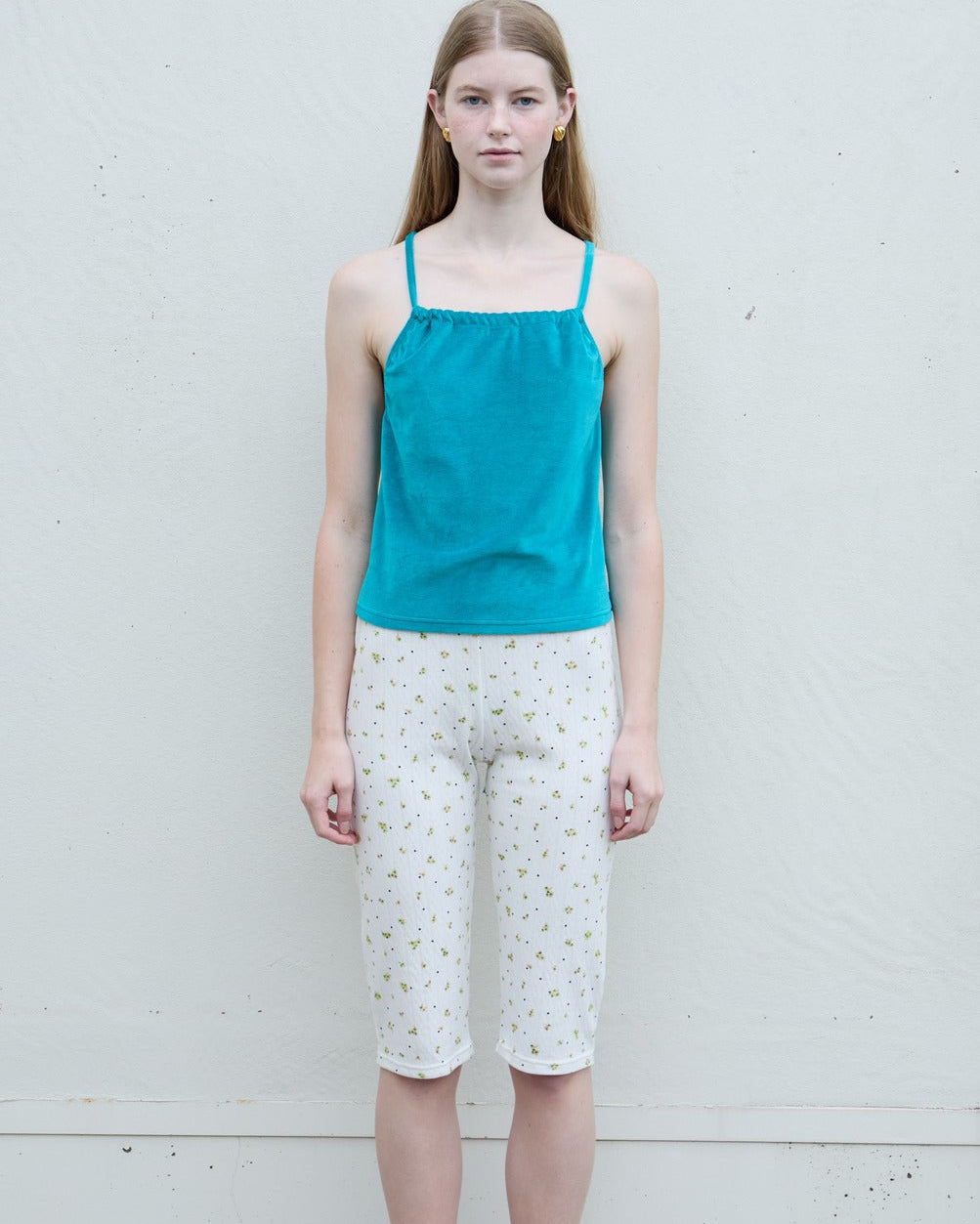 【NEW】Flower Dots Capri Leggings
