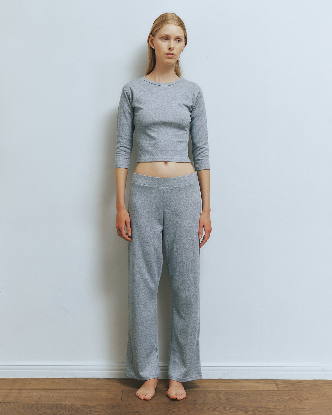 FlowerMesh Cotton 3/4 Sleeve Tshirts