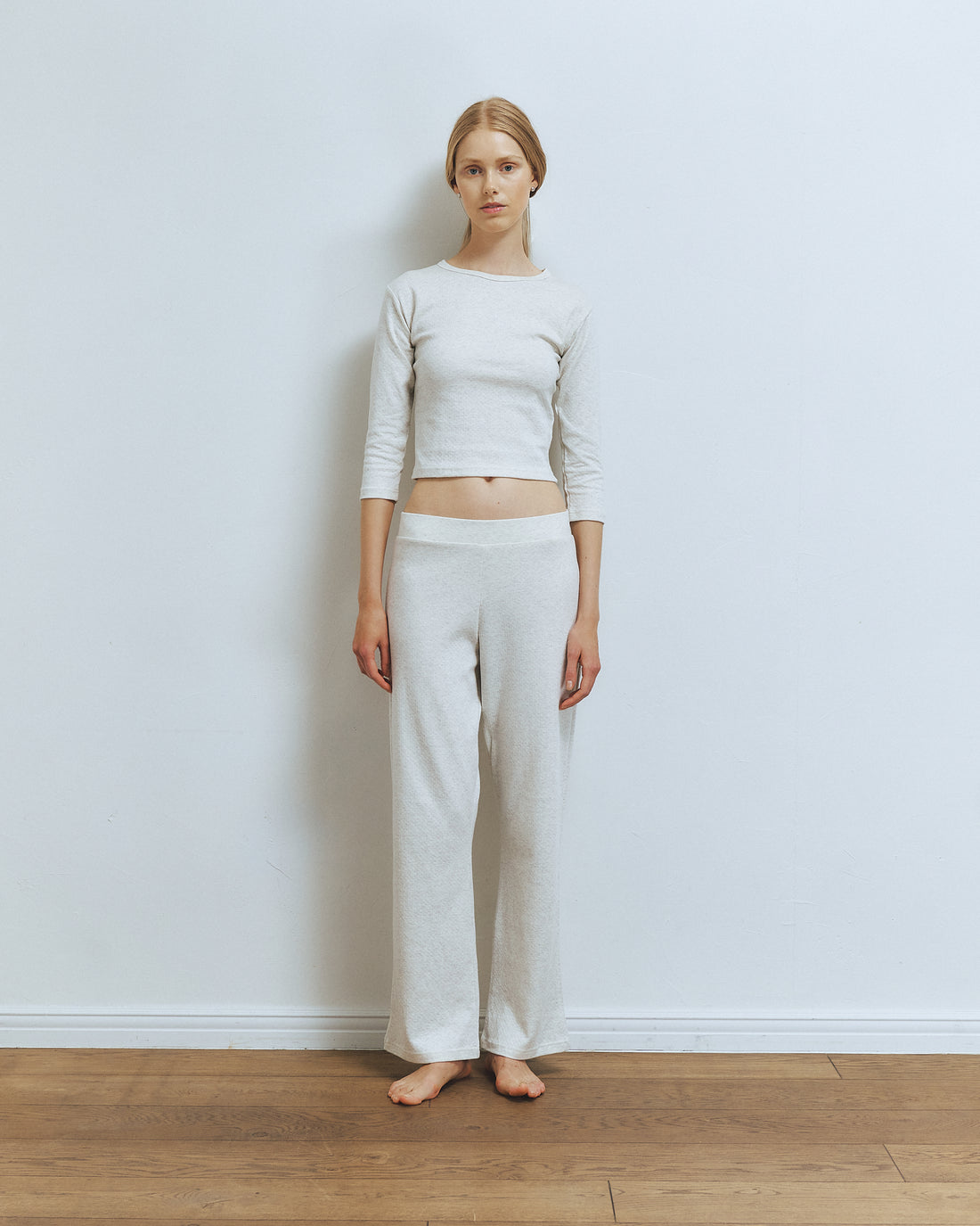 FlowerMesh Cotton 3/4 Sleeve Tshirts