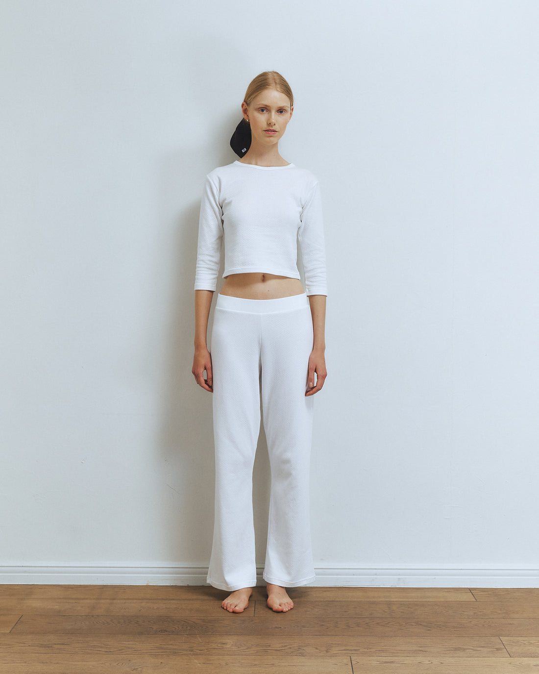 FlowerMesh Cotton 3/4 Sleeve Tshirts