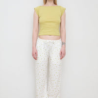Flower Dots Cotton Easy Pants
