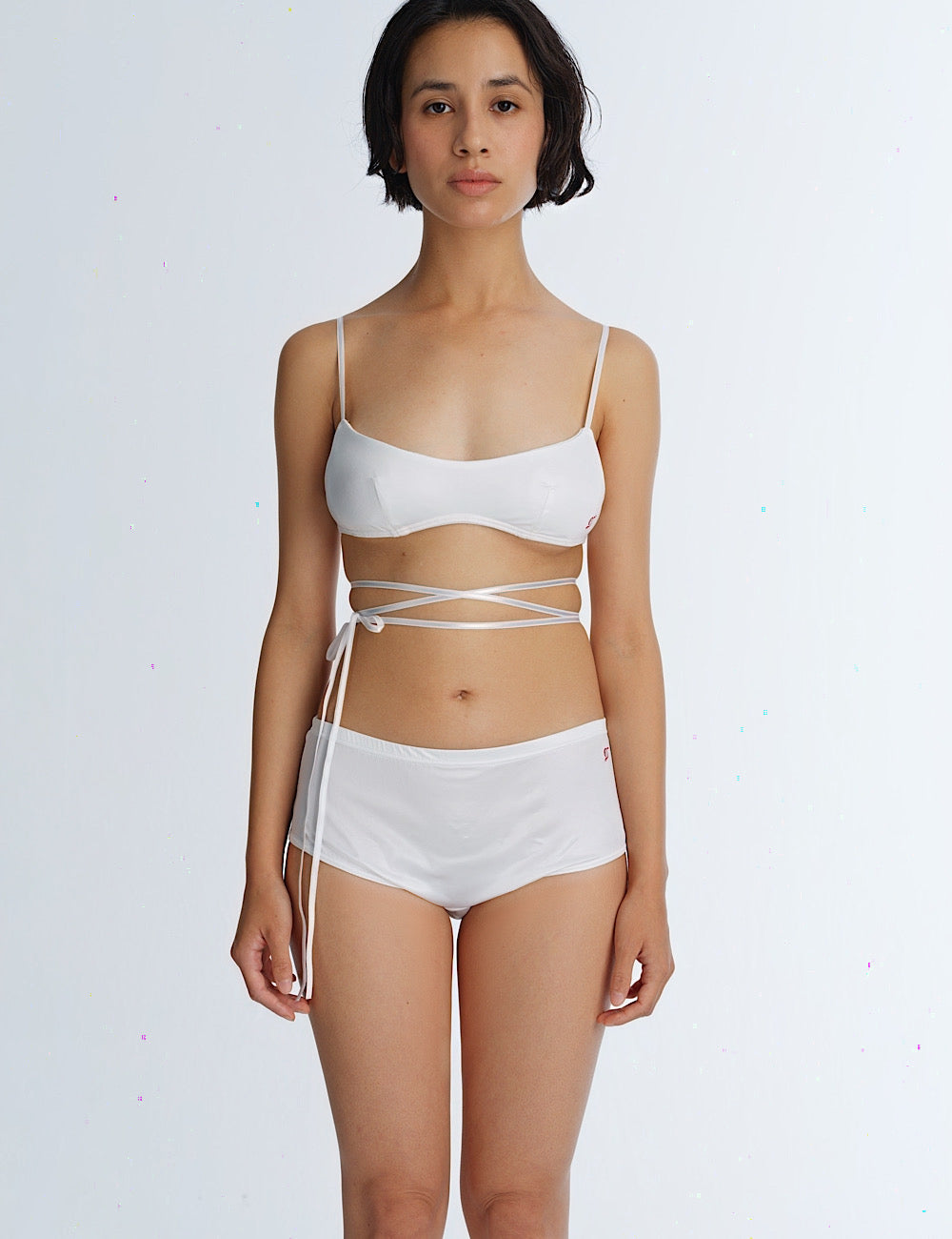 "D"Logo Satin Boxer Shorts
