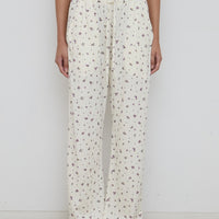 Flower Dots Cotton Easy Pants