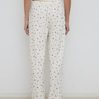 Flower Dots Cotton Easy Pants