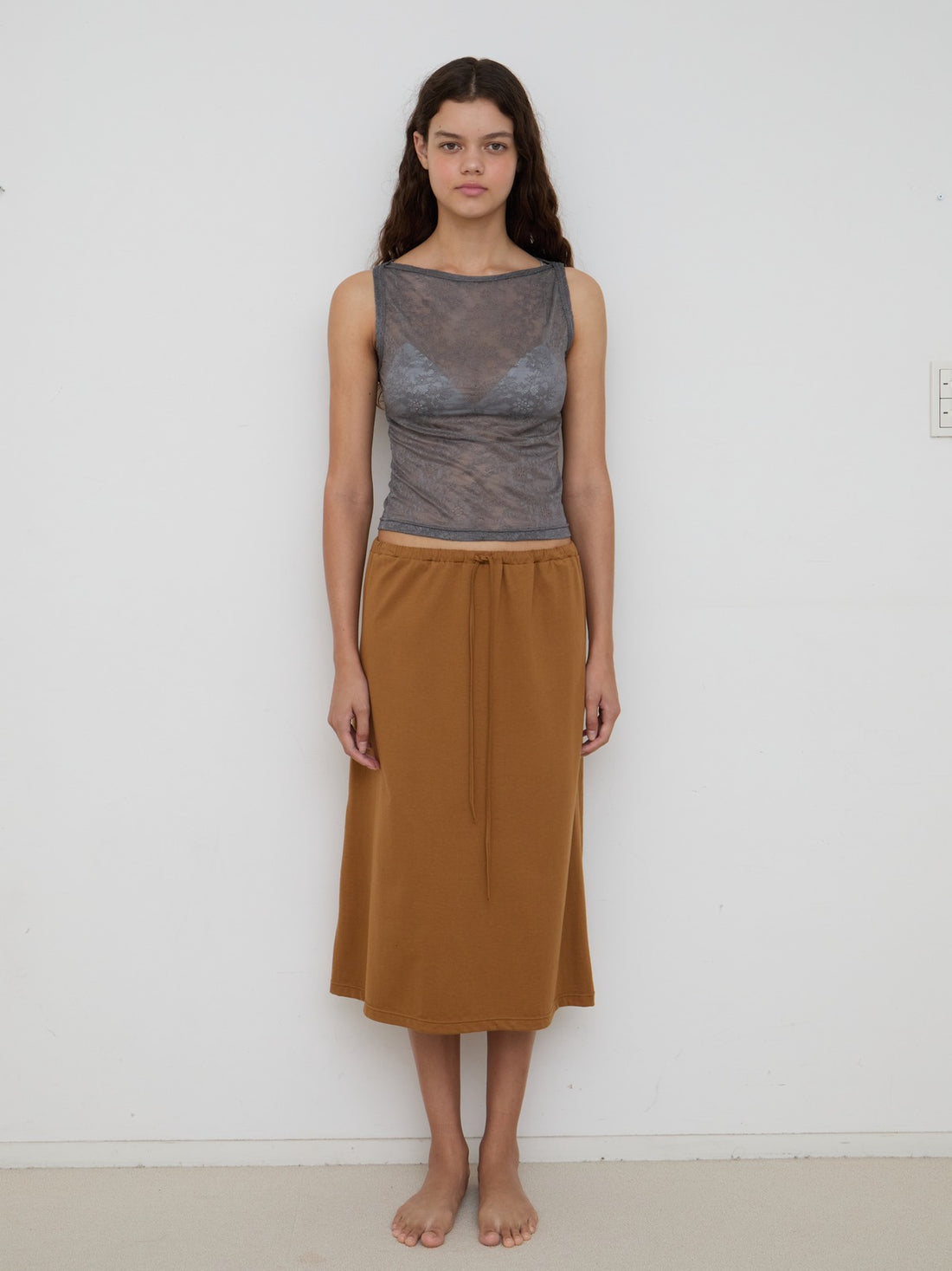 【NEW】Lace Boat Neck TankTop