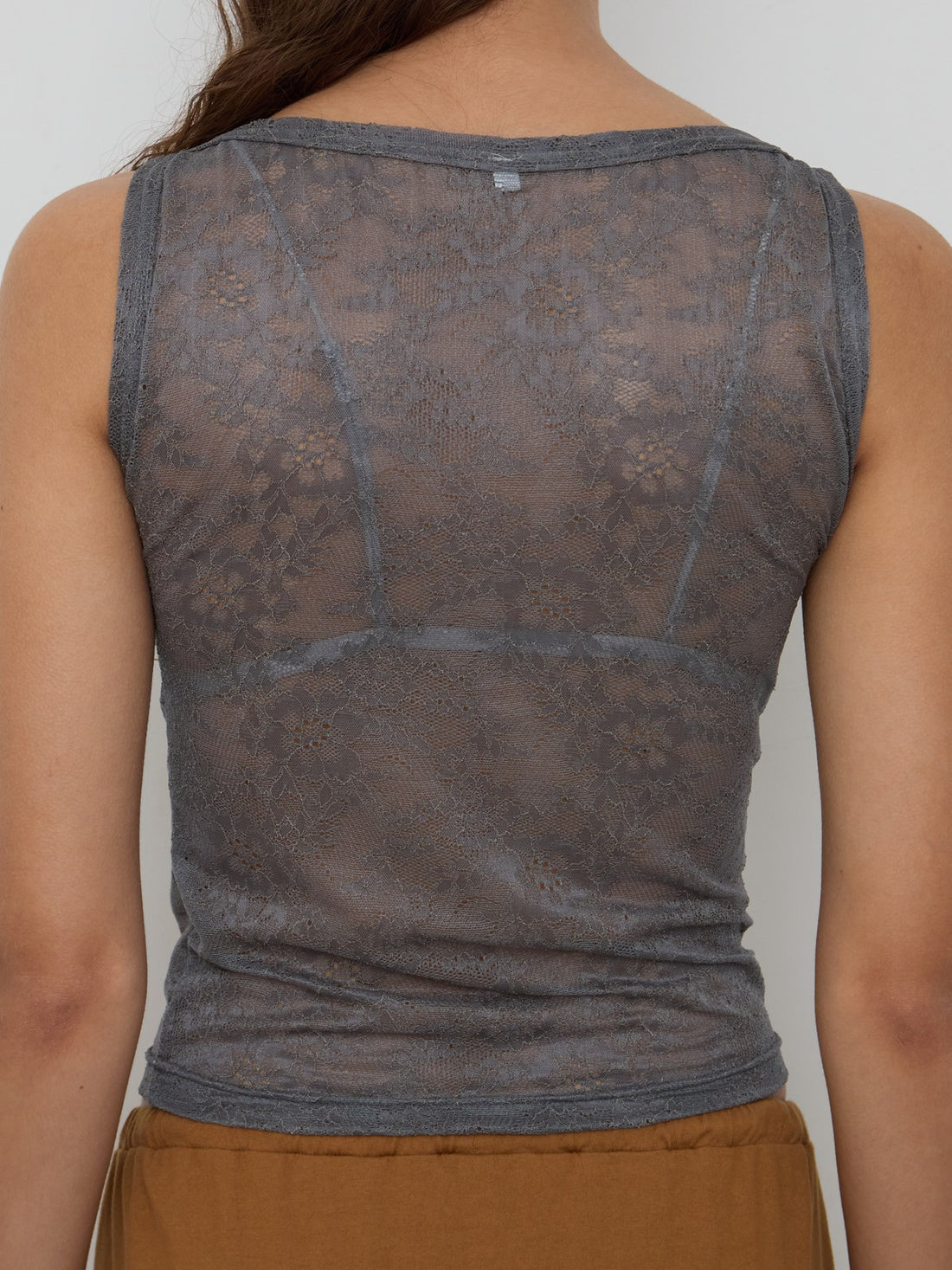 【NEW】Lace Boat Neck TankTop