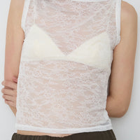 【NEW】Lace Boat Neck TankTop