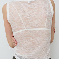 【NEW】Lace Boat Neck TankTop