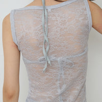 【NEW】Lace Boat Neck TankTop