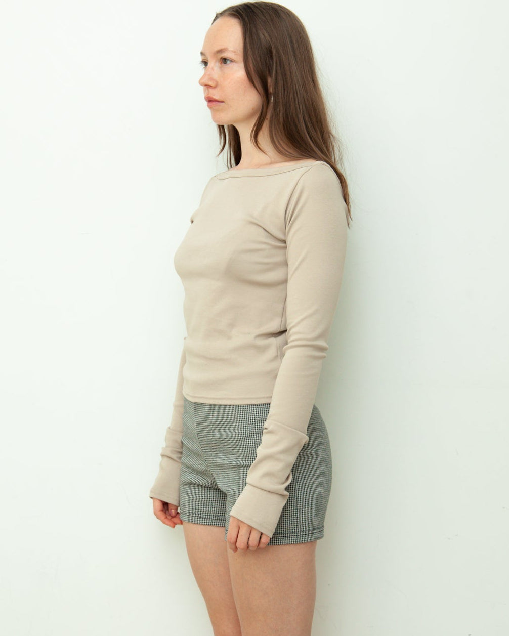 【NEW】Boat Neck Long Tee