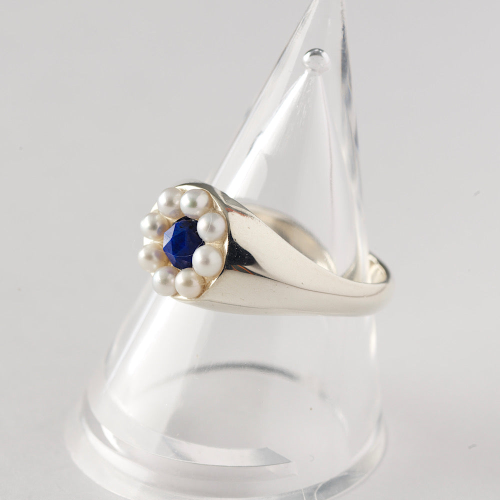 【NEW】Stone×Pearl Flower Ring