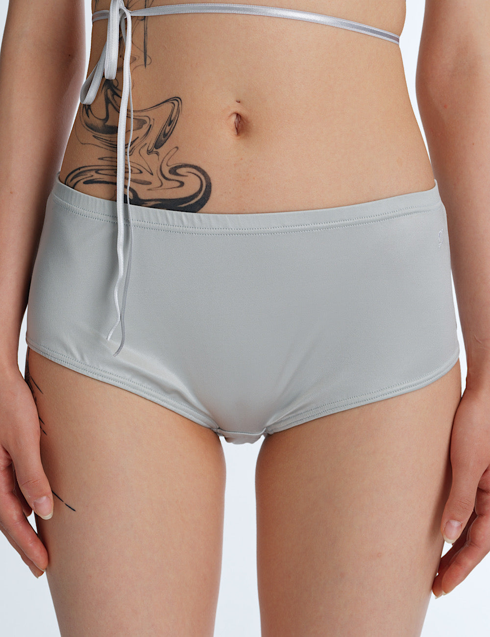 "D"Logo Satin Boxer Shorts
