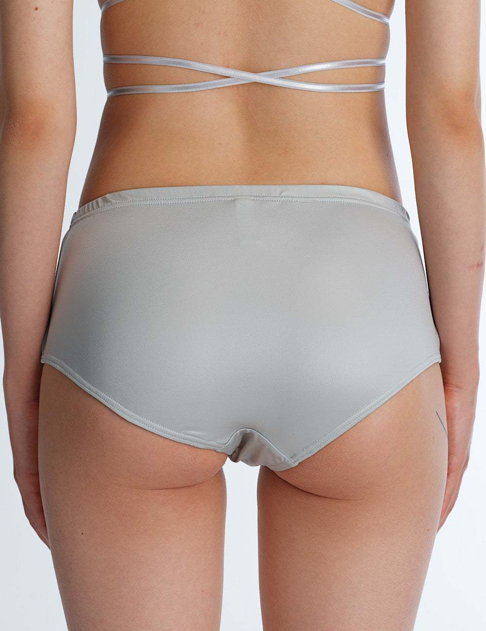 "D"Logo Satin Boxer Shorts
