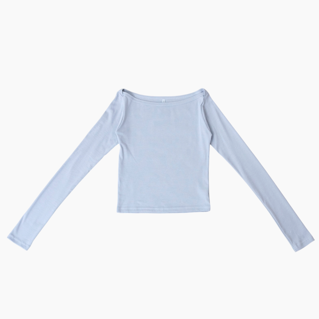 【NEW】Boat Neck Long Tee