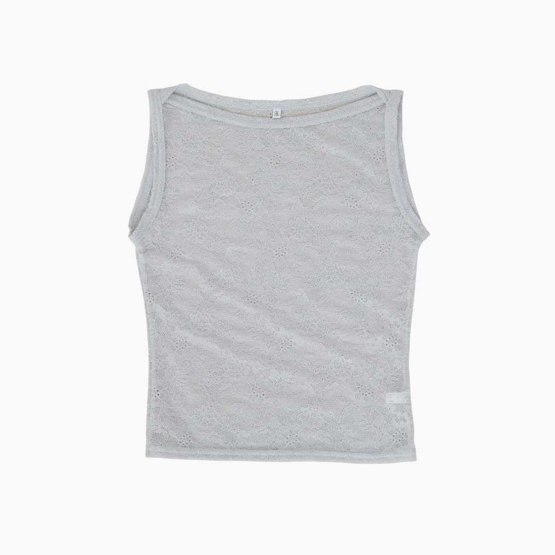 【NEW】Lace Boat Neck TankTop